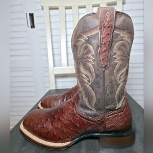 Dan Post Alamosa Exotic Ostrich Cowboy Certified Boots DP3875 Men's Size 10 D